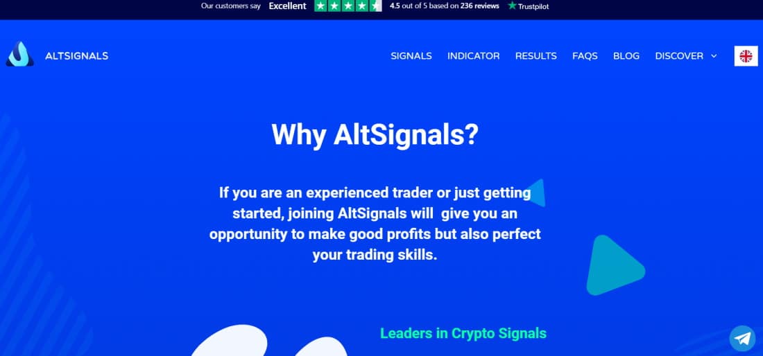 Crypto signals with AltSignals