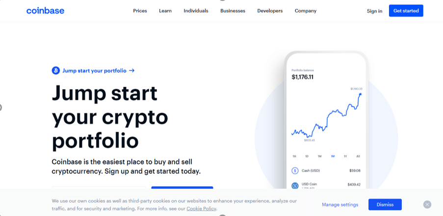 Buy Ethereum at Coinbase