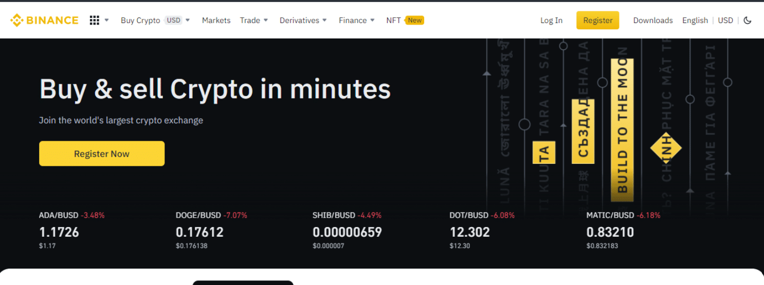 Buy Ethereum at Binance