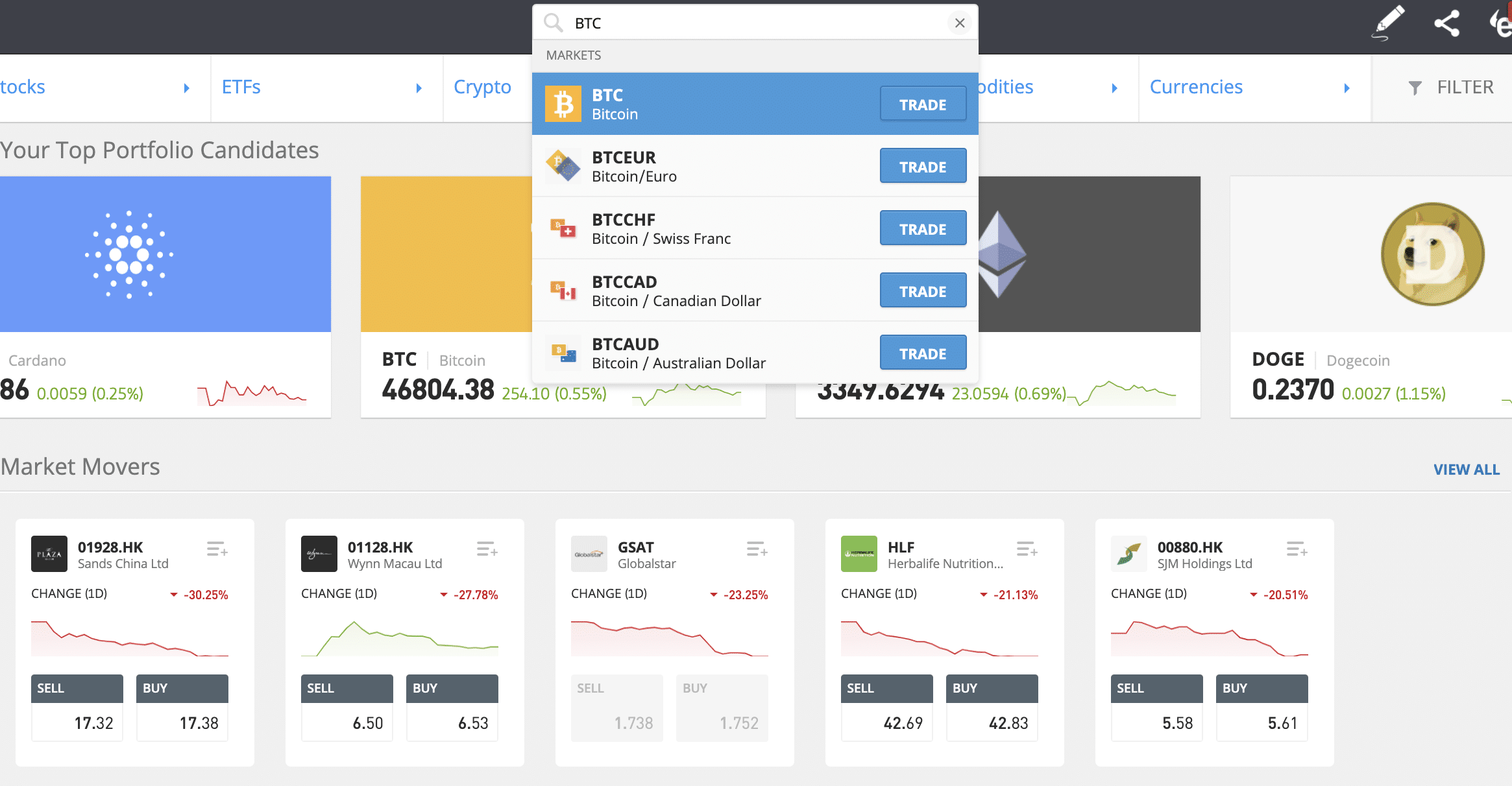 bitcoin etoro